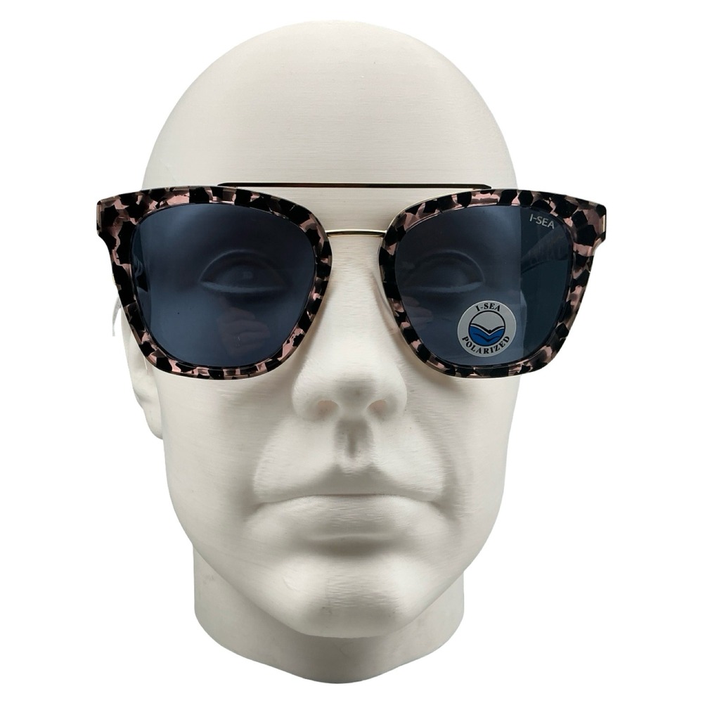 I-SEA x Free People Chloe Polarized Sunglasses Pink Tortoise Gold 54-22-145